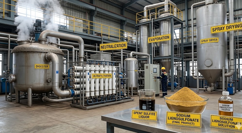 Sodium Lignosulfonate and its production process