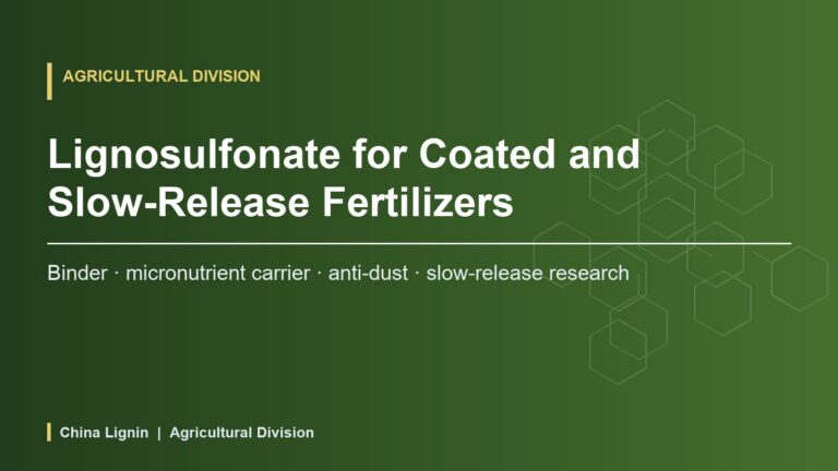 Lignosulfonate for Coated and Slow-Release Fertilizers