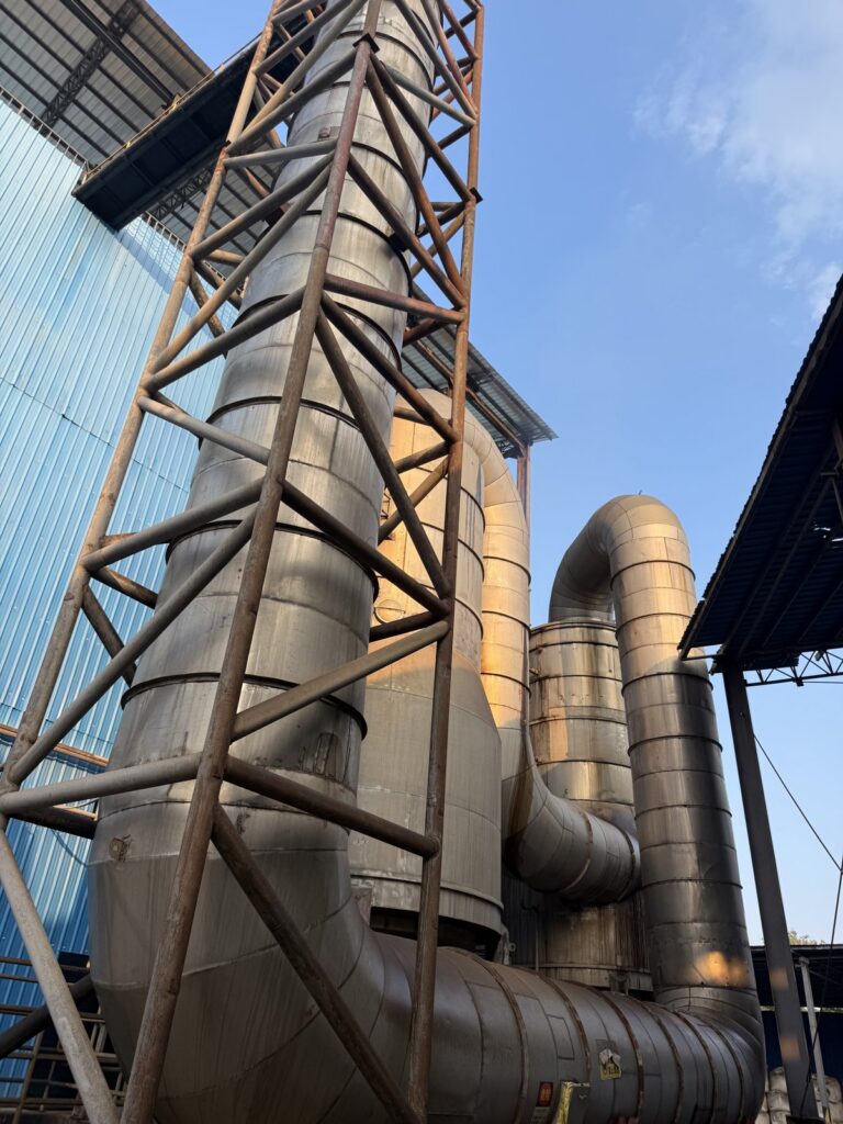 Drying cyclones at a lignosulfonate plant