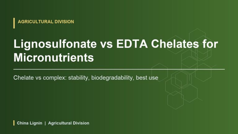 Lignosulfonate vs EDTA Chelates for Micronutrients
