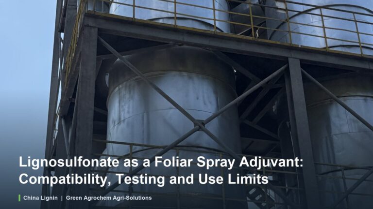 Lignosulfonate as a Foliar Spray Adjuvant: Compatibility, Testing and Use Limits