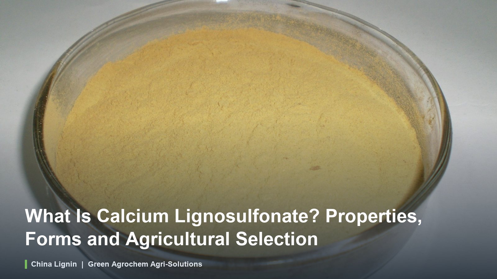 What Is Calcium Lignosulfonate? Properties, Forms and Agricultural Selection
